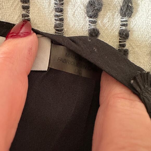 RAMY BROOK | Black Hailey Dress Curved Hem Midi Cocktail Dress | Size Large - Picture 10 of 10